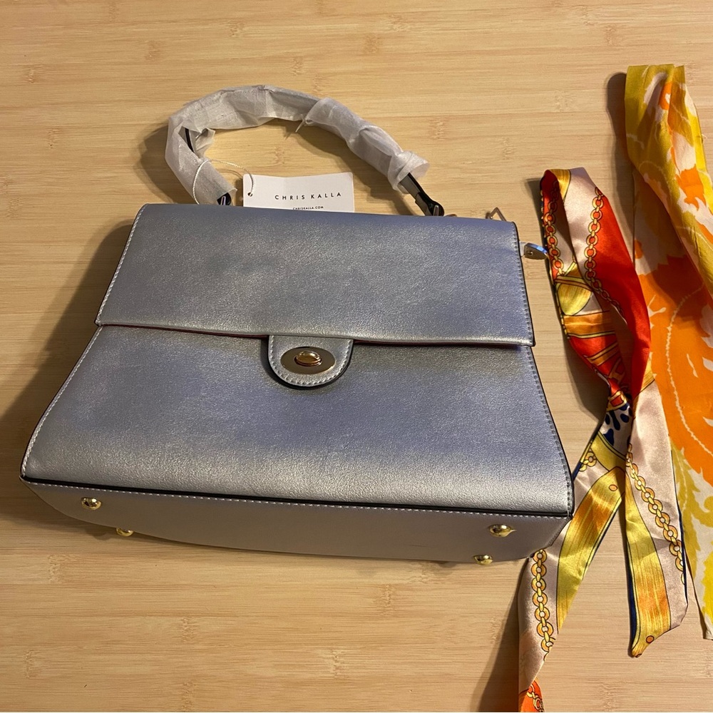 Silver Metallic Shoulder Bag